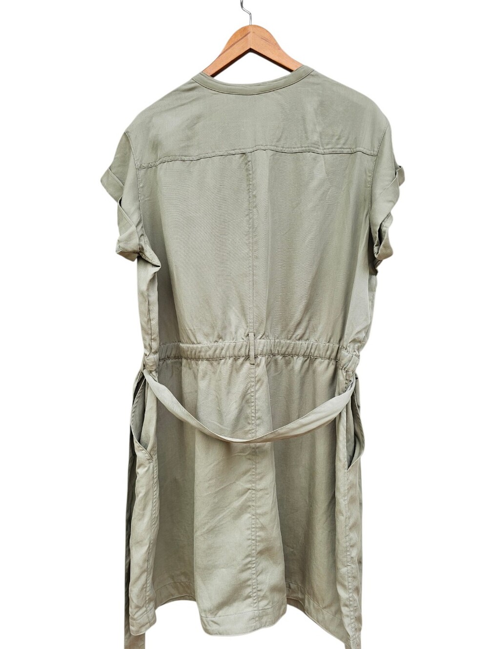 Banana Republic Sweet Basil (Light Sage) Utility Shirt Dress Size XL - Picture 9 of 13